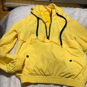 Yellow windbreaker sweatshirt xs